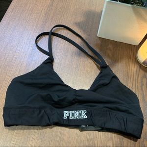 Large Victoria’s Secrete Pink sports bra black